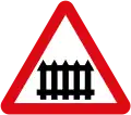 Level crossing with gates or barriers