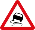 Danger of skidding