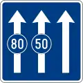 Minimum speed in different lanes