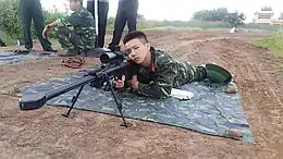 Vietnamese soldier using a WKW Wilk