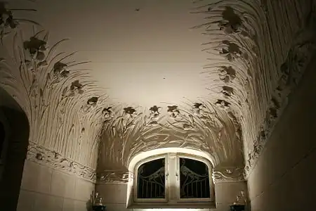 Ceiling of the Villa Schutzenberger from Strasbourg, France, decorated with Art Nouveau ornaments