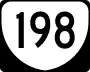 State Route 198 marker