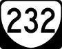 State Route 232 marker