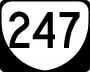 State Route 247 marker