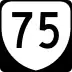 State Route 75 marker