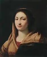 Painting attributed to Virginia Vezzi, possibly a self-portrait.