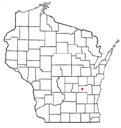 Location of Springvale, Wisconsin