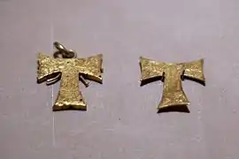 Tau cross pendants from late medieval (early Tudor era, c. 1485)  England