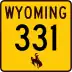 Wyoming Highway 331 marker