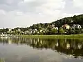 Rural setting of Wachwitz along the Elbe river