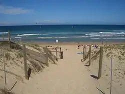 View of Wanda Beach looking east towards Bate Bay