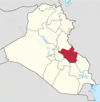 Location of Wasit Governorate