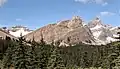 Southeast aspect of Watermelon S2 (right) and Dolomite Peak (left).