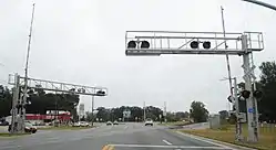 Intersection of U.S. Route 90 and HWY 100 in Watertown.