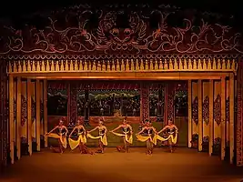 Opening of wayang wong performance, usually showing traditional Javanese dance