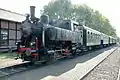 Rosen Valley railway steam train in Weizelsdorf station