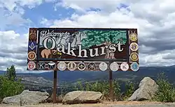 Welcome sign on State Route 41