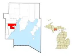 Location within Delta County