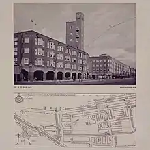 Plan West 1922-1927, architecture of the Mercatorplein, (H.P.Berlage)