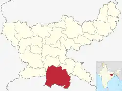 Location of West Singhbhum district in Jharkhand