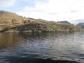 Western Side of Rattlesnake Island, note navigation marker