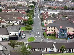 Westland Street in the Bogside, viewed from the city wall (31 July 2007)