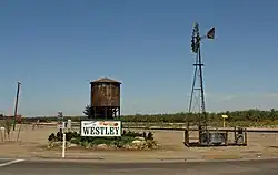 Historic RR water tank in Westley, CA