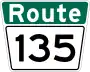 Route 135 marker