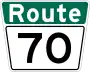 Route 70 marker