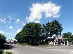 Street of Wólka Gonciarska Village, Kazanów, Poland