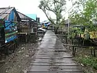 Wooden walkways in Syuru village