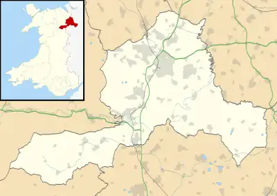 Stansty is located in Wrexham