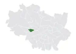 Location of Nowy Dwór within Wrocław