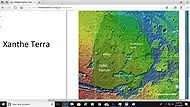 Map of Xanthe Terra showing location of Shalbatana Vallis and other major features