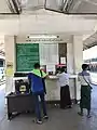 Yangon Central ticket booth for Circular Railway tickets