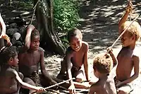 Yaohnanen children playing a traditional game