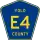 County Road E4 marker