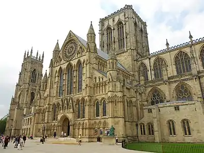 South transept and rose window of York Minster