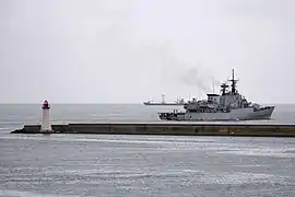 Zeffiro on its way conduct a firing exercise on 21 October 2015.