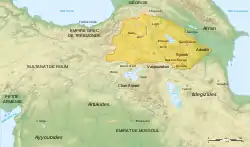 Zakarid territories in the early 13th century