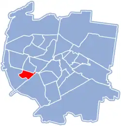 Location of Zielone Wzgórza within Białystok