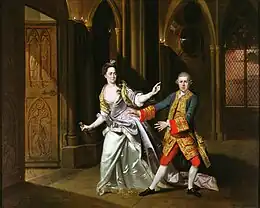 Johann Zoffany's depiction of Hannah Pritchard and David Garrick in Macbeth.