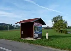 Wayside cross at the bus stop