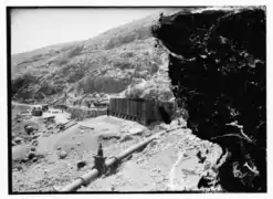 Water pipes being laid for the Ein Farah Waterworks 1926