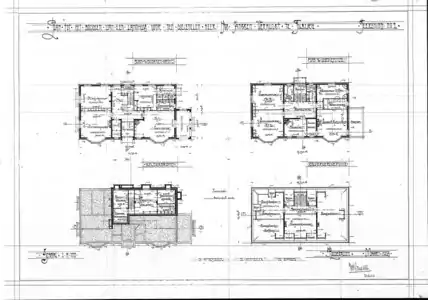 Floor plans by the architect (1916)