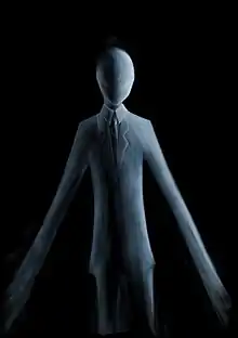 Slenderman jako półprzezroczysta zjawa