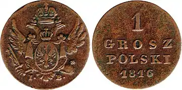 1 grosz polski 1816