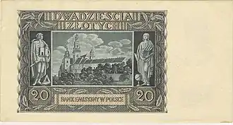 rewers banknotu 20 złotych