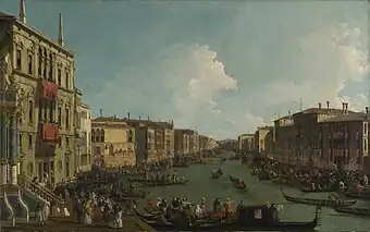 Canaletto, Karnawałowe regaty na Canal Grande, 1740 rok