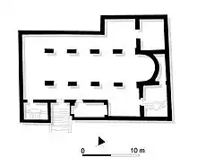  Plan „Starego kościoła” w Starej Dongoli, Nubia (Sudan), ok. 550 r.,  wg Gartkiewicza